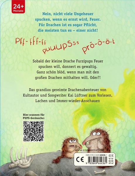Produktbild: L&uuml;ftner, K: Furzipups, der Knatterdrache (Pappbilderbuch Min