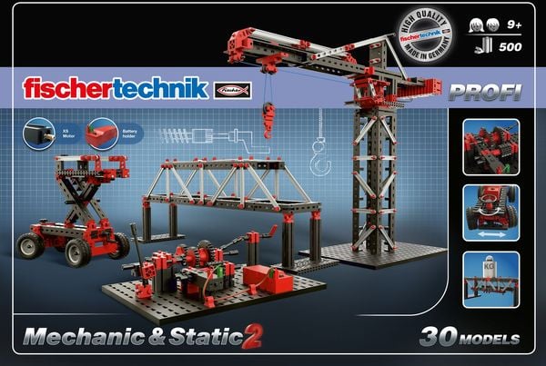 Fischertechnik 536622 - PROFI, Mechanic & Static 2, 500 Teile, Baukasten, Konstruktionsbaukasten