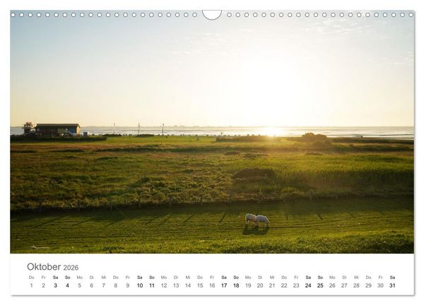 Produktbild: Nordfriesland - wundersch&ouml;ne Westk&uuml;ste (Wandkalender 2026 DIN A3 quer), CALVENDO Monatskalender