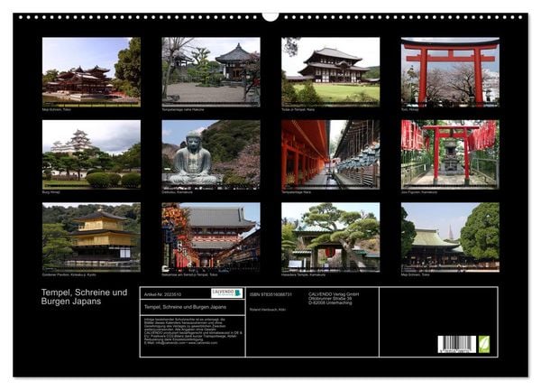 Produktbild: Tempel, Schreine und Burgen Japans (Wandkalender 2026 DIN A2 quer), CALVENDO Monatskalender