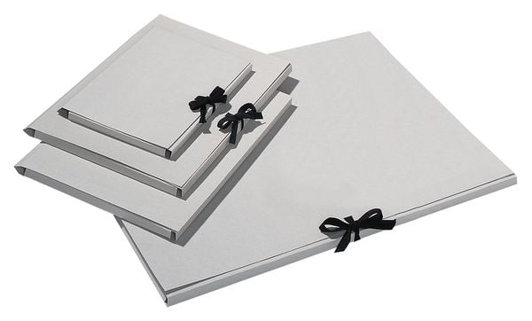 Produktbild: Folia Sammelmappe aus Graupappe mit Band, DIN A4, ohne Druck