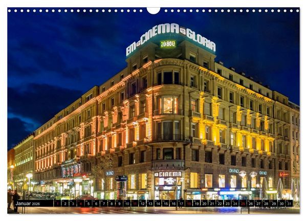 Produktbild: Stuttgart - Blue City Lights (Wandkalender 2026 DIN A3 quer), CALVENDO Monatskalender