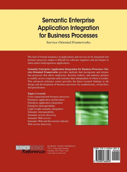 Produktbild: Semantic Enterprise Application Integration for Business Processes