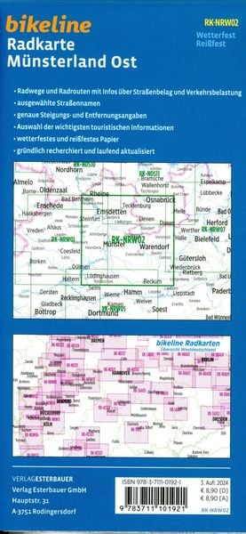 Produktbild: Radkarte M&uuml;nsterland Ost (RK-NRW02)