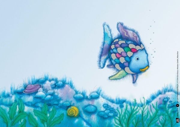 Produktbild: Der Regenbogenfisch, m. schillernden Schuppen. Kamishibai Bildkartenset