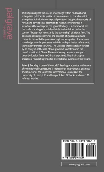 Produktbild: The Multinational Enterprise and the Globalization of Knowledge