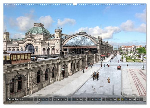 Produktbild: Historisches Dresden um 1900 neu restauriert und detailkoloriert (hochwertiger Premium Wandkalender 2026 DIN A2 quer), Kunstdruck in Hochglanz