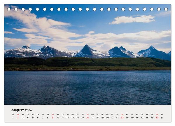 Produktbild: Auf dem Weg zum Nordkap (Tischkalender 2026 DIN A5 quer), CALVENDO Monatskalender