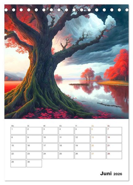 Produktbild: M&auml;rchenhafte B&auml;ume (Tischkalender 2026 DIN A5 hoch), CALVENDO Monatskalender