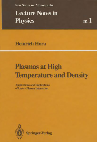 Reihenseite Alles zur Buchreihe Lecture Notes in Physics Monographs