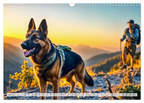 Produktbild: Sch&auml;ferhund 24/7 - Keine Pause f&uuml;r echte Helden (Wandkalender 2026 DIN A3 quer), CALVENDO Monatskalender