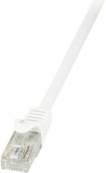 Produktbild: LogiLink CP2091U RJ45 Patchkabel CAT 6 U/UTP 10.00m Wei&szlig; mit Rastnasenschutz 1St.