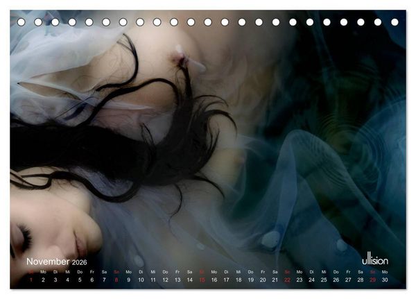 Produktbild: OPHELIA, sinnlich - mystisch - sehnsuchtsvoll (Tischkalender 2026 DIN A5 quer), CALVENDO Monatskalender