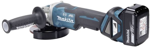 Produktbild: Makita DGA519RTJ Akku-Winkelschleifer 125 mm inkl. 2. Akku, inkl. Ladeger&auml;t 18 V 5 Ah