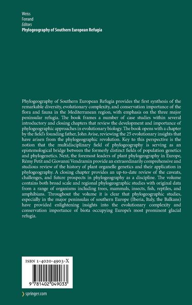 Produktbild: Phylogeography of Southern European Refugia