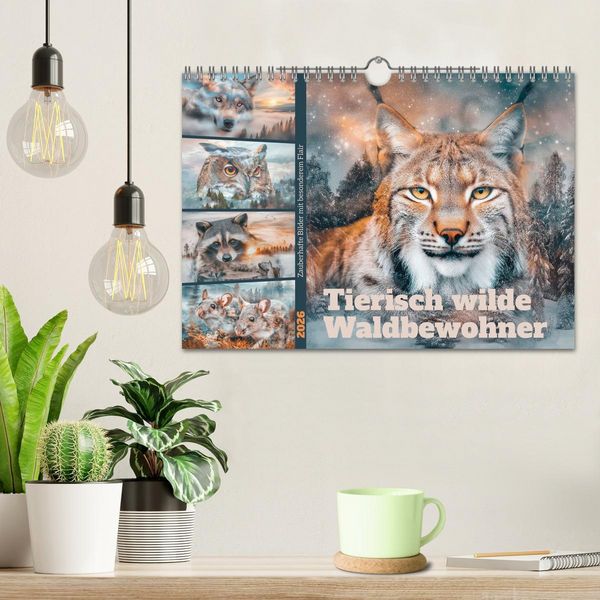 Produktbild: Tierisch wilde Waldbewohner (Wandkalender 2026 DIN A4 quer), CALVENDO Monatskalender