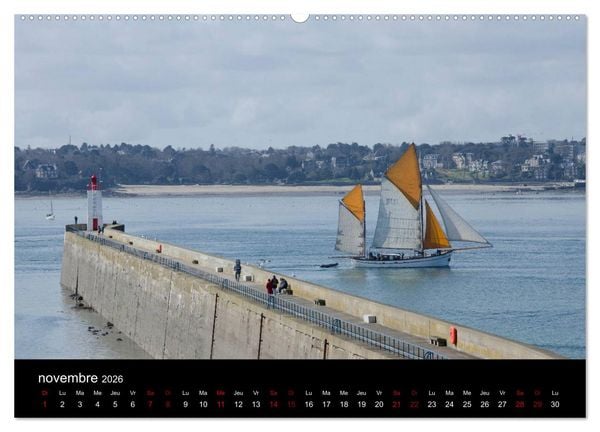 Produktbild: Saint-Malo au fil des mois (Calendrier mural 2026 DIN A2 vertical) calendrier de bureau