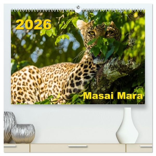 Masai Mara 2026 (hochwertiger Premium Wandkalender 2026 DIN A2 quer), Kunstdruck in Hochglanz