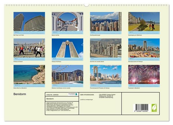 Produktbild: Benidorm (hochwertiger Premium Wandkalender 2027 DIN A2 quer), Kunstdruck in Hochglanz