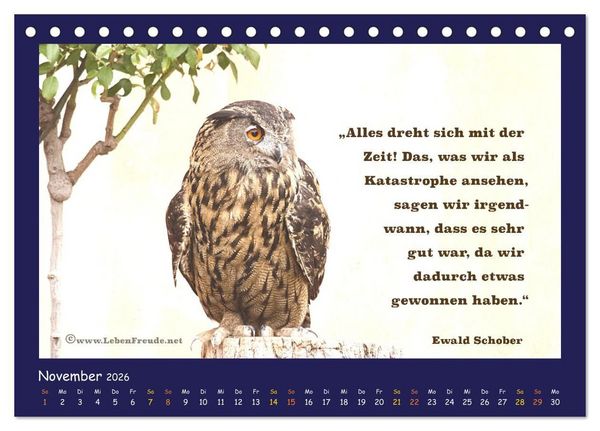 Produktbild: Bewusst leben und gl&uuml;cklich sein (Tischkalender 2026 DIN A5 quer), CALVENDO Monatskalender