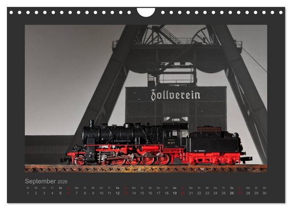 Produktbild: Dampflokomotiven in Spur N (Wandkalender 2026 DIN A4 quer), CALVENDO Monatskalender