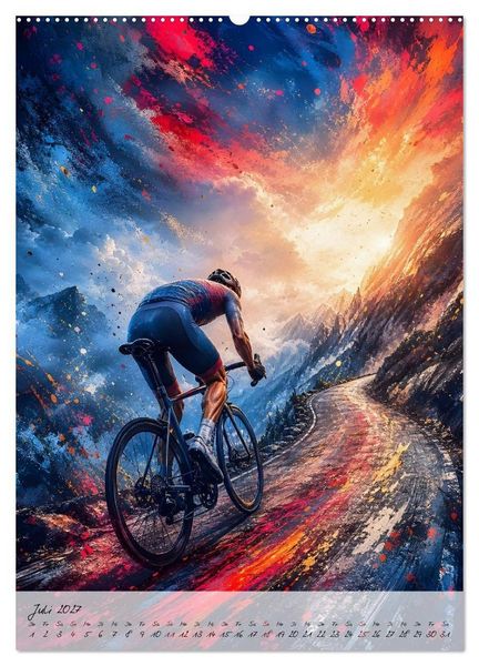 Produktbild: Herzschlag 180 - Wenn Rennradsport zur Kunst wird (hochwertiger Premium Wandkalender 2027 DIN A2 hoch), Kunstdruck in Hochglanz