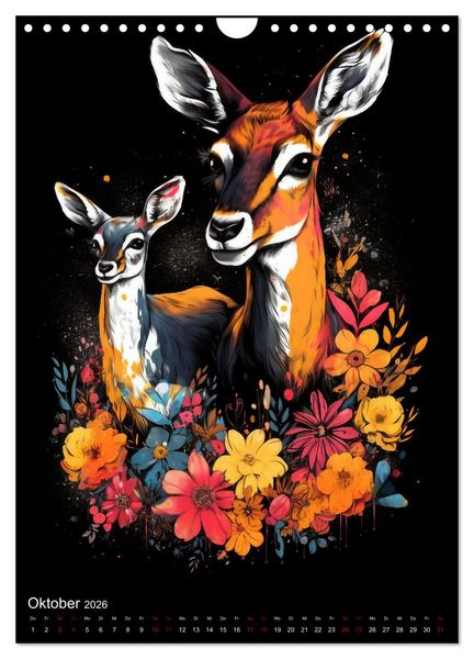 Produktbild: Afrikanische Tierfamilien (Wandkalender 2026 DIN A4 hoch), CALVENDO Monatskalender