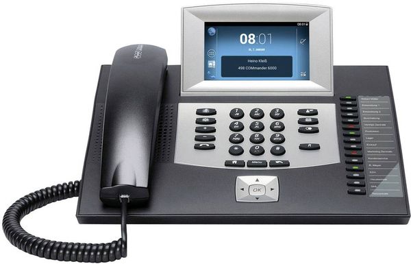 Auerswald COMFORTEL 2600 IP schwarz Systemtelefon,VoIP Android, Anrufbeantworter, Freisprechen, Optische Anrufsignalisie