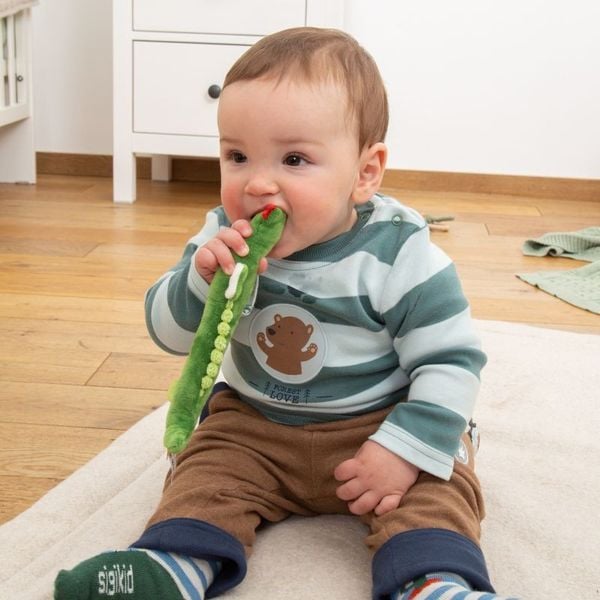 Produktbild: sigikid 41178 - Greifling Kroko Kinderbunt, Krokodil, Red Stars Kollektion