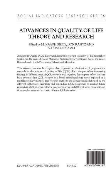 Produktbild: Advances in Quality-of-Life Theory and Research