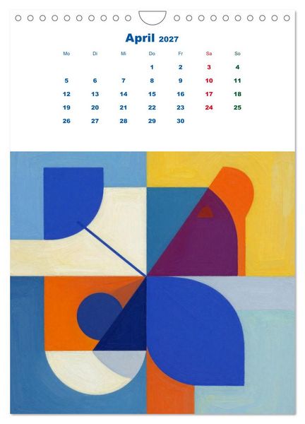 Produktbild: Minimal Art - Die Kunst des Weglassens + Farbfl&auml;chenmalerei - Reduktion als Ausdruck (Wandkalender 2027 DIN A4 hoch), CALVENDO Monatskalender