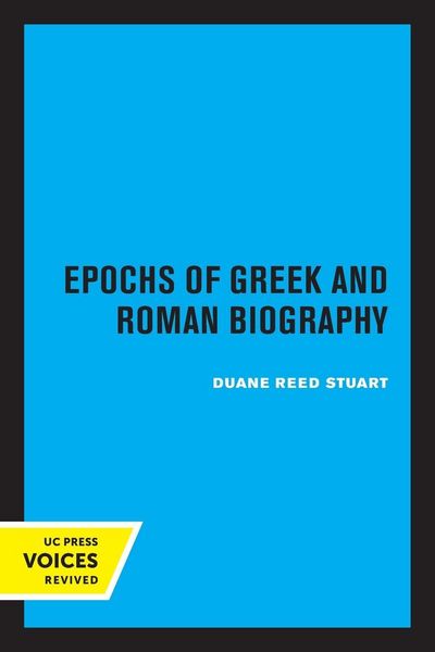 Produktbild: Epochs of Greek and Roman Biography