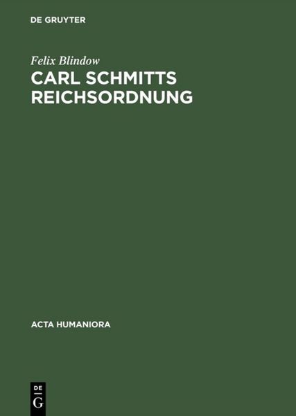 Produktbild: Carl Schmitts Reichsordnung