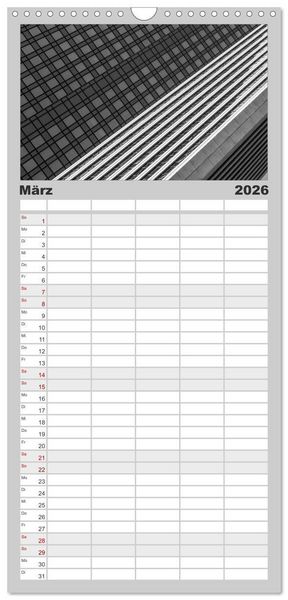 Produktbild: Familienplaner 2026 - Architektur - Fassaden im Detail 2026 mit 5 Spalten (Wandkalender, 21 x 45 cm) CALVENDO