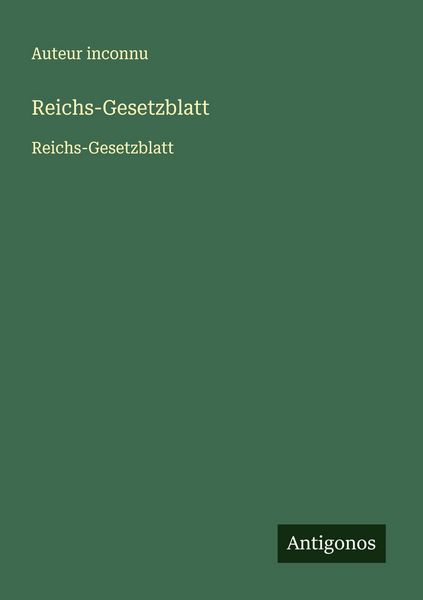 Produktbild: Reichs-Gesetzblatt