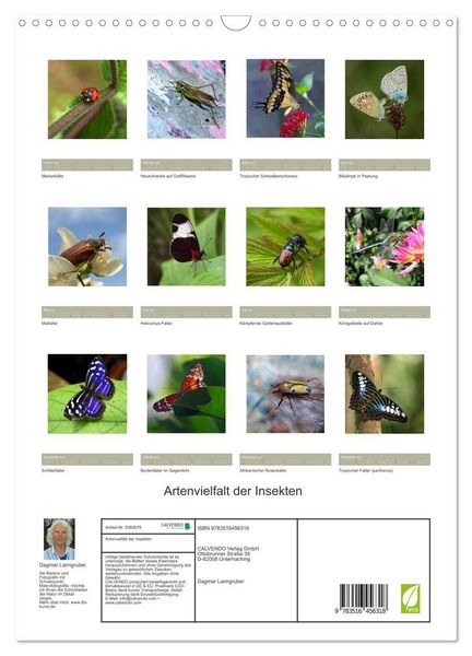 Produktbild: Artenvielfalt der Insekten (Wandkalender 2026 DIN A3 hoch), CALVENDO Monatskalender