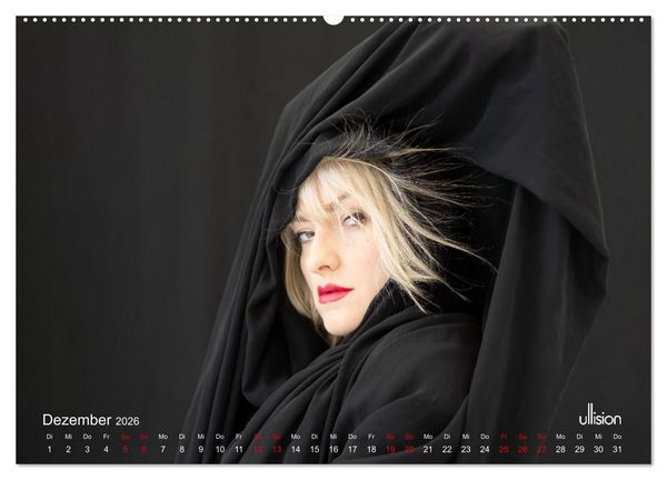 Produktbild: PIPPA CRASH &ndash; schwarz zu rot (Wandkalender 2026 DIN A2 quer), CALVENDO Monatskalender