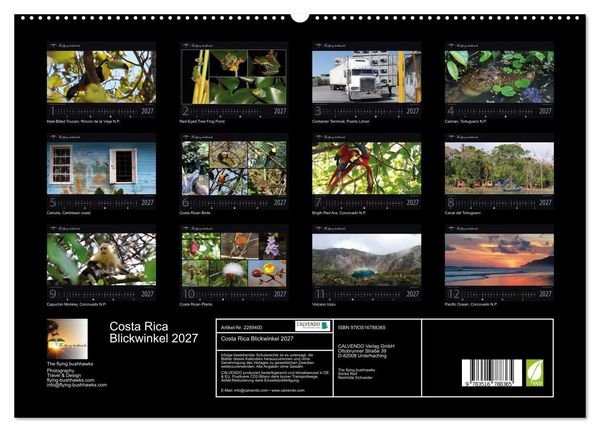 Produktbild: Costa Rica Blickwinkel 2027 (hochwertiger Premium Wandkalender 2027 DIN A2 quer), Kunstdruck in Hochglanz