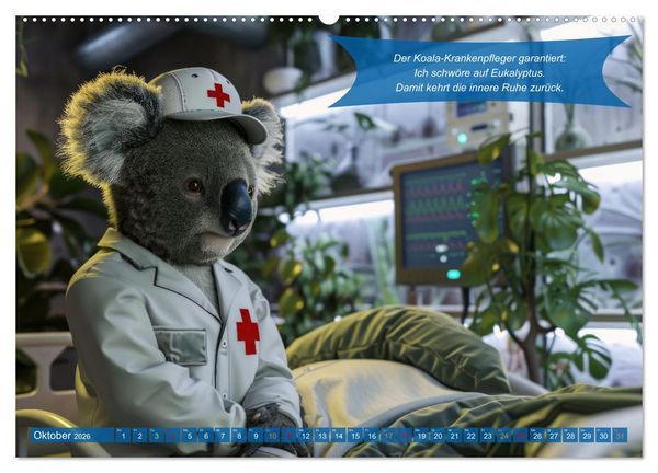 Produktbild: Tierisch lustige Krankenpfleger (hochwertiger Premium Wandkalender 2026 DIN A2 quer), Kunstdruck in Hochglanz