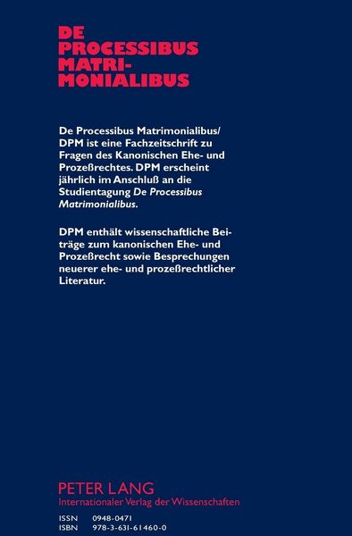 Produktbild: De processibus matrimonialibus