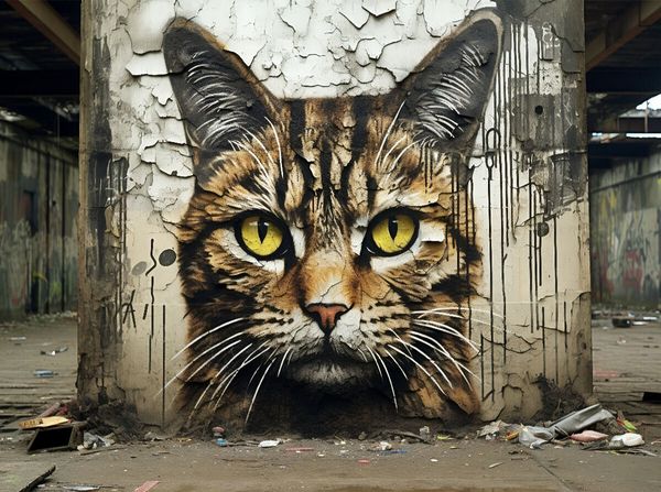 Produktbild: CALVENDO Puzzle Ein Motiv aus dem Kalender "Graffiti Katzen" | 2000 Teile Lege-Gr&ouml;&szlig;e 90x67cm Foto-Puzzle f&uuml;r gl&uuml;ckliche Stunden
