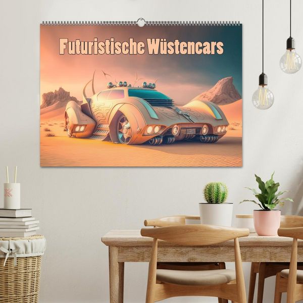 Produktbild: Futuristische W&uuml;stencars (Wandkalender 2026 DIN A2 quer), CALVENDO Monatskalender