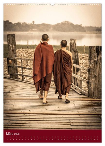 Produktbild: MYANMAR SPIRITUELL 2026 (Wandkalender 2026 DIN A2 hoch), CALVENDO Monatskalender