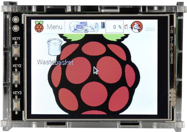 Joy-it 3.2TC Display-Gehäuse Passend für (Entwicklungskits): Raspberry Pi Acrylglas klar