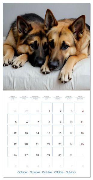 Produktbild: German Shepherds around the year (Wall Calendar 2026 12 &times; 12 Inch) CALVENDO 12 Month Wall Calendar
