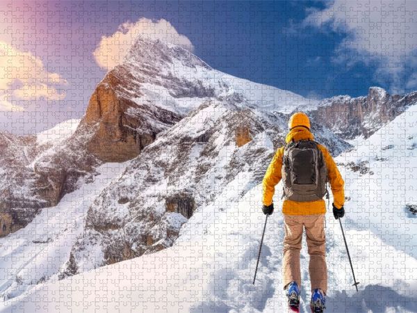 Produktbild: CALVENDO Puzzle Herrliche Bergwelt - immer wieder faszinierend | 1000 Teile Lege-Gr&ouml;&szlig;e 64x48cm Foto-Puzzle f&uuml;r gl&uuml;ckliche Stunden