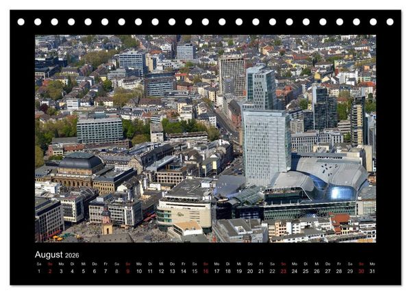 Produktbild: &uuml;ber den D&auml;chern von FRANKFURT (Tischkalender 2026 DIN A5 quer), CALVENDO Monatskalender