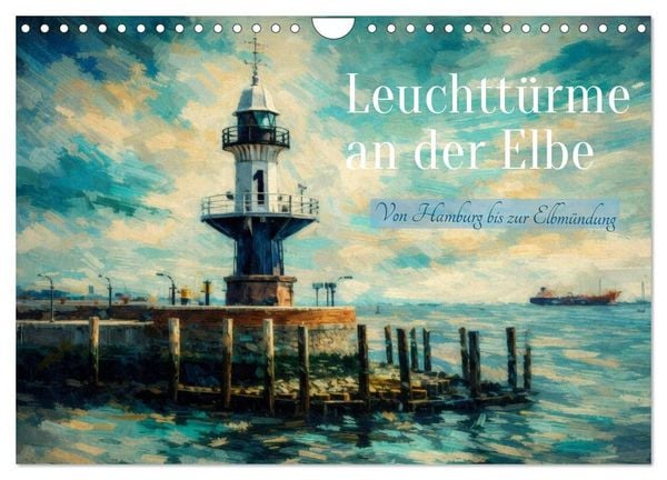 Produktbild: Leuchtt&uuml;rme an der Elbe - von Hamburg bis zur Elbm&uuml;ndung (Wandkalender 2027 DIN A4 quer), CALVENDO Monatskalender