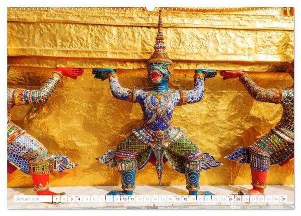 Produktbild: Bangkok - Thailands Hauptstadt in bunten Bildern (hochwertiger Premium Wandkalender 2026 DIN A2 quer), Kunstdruck in Hochglanz