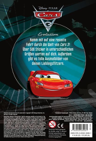 Produktbild: Disney Cars 3: Superstarker Sticker- und Malspa&szlig;